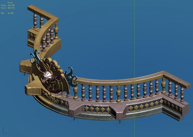 library - shared railings 02 Modelo 3D .c4d .max .obj .3ds .fbx .stl .blend 