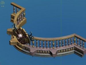 library - shared railings 02 Modelo 3D
