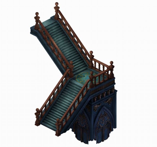 library - shared stairs 01 3D Model .c4d .max .obj .3ds .fbx .stl .blend 