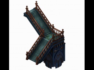 library - shared stairs 01 3D 模型