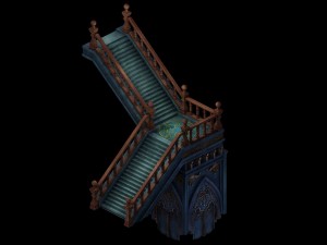 library - shared stairs 01 3D Model