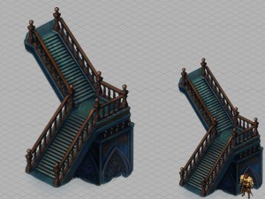 library - shared stairs 01 3D Model