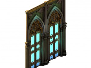 library - arc archway door 01 3D-Modell