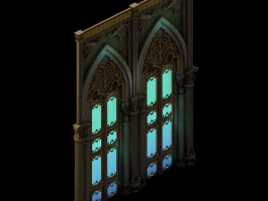 library - arc archway door 01 3D Model