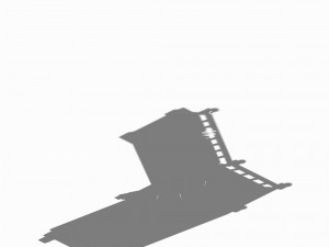 library - stairs 02 3D-Modell