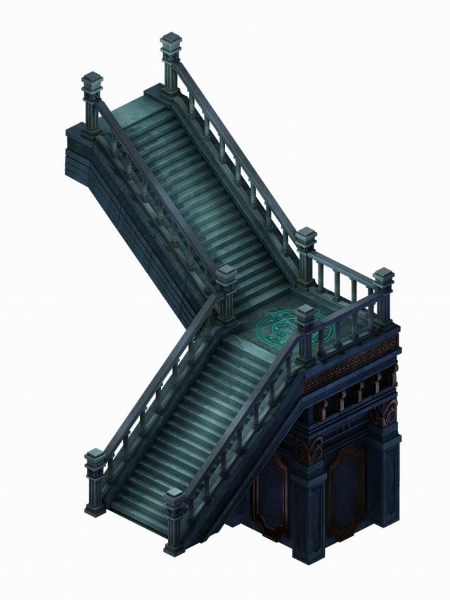 library - stairs 03 3D 모델 .c4d .max .obj .3ds .fbx .stl .blend 