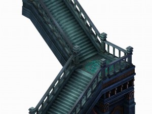 library - stairs 03 3Dモデル