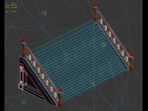 library - stairs 05 3D 模型
