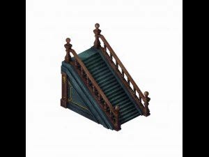 library - stairs 07 3D Model