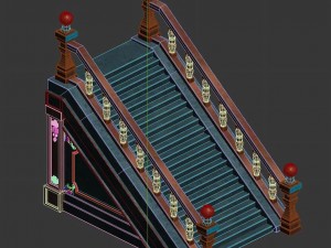 library - stairs 07 3D Model