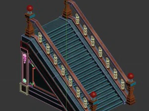 library - stairs 07 3D Model