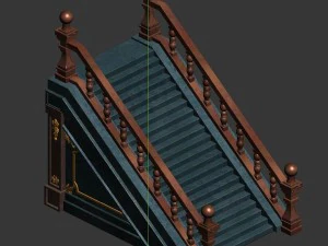 library - stairs 07 3D Model