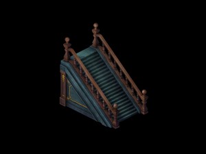 library - stairs 07 3D Model