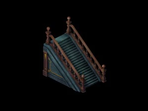 library - stairs 07 3D Model