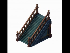 library - stairs 07 3D Model