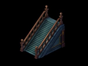 library - stairs 07 3D Model