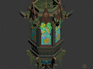 library - wall suspension pavilion 01 3D 모델