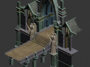 library - entrance gate 01 Modelo 3D