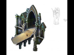 library - entrance gate 01 Modelo 3D