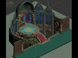 library - mysterious scroll seal hall 3D Model