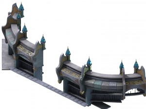library - bookcase corner 3D Model