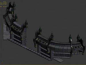 library - bookcase corner Modèle 3D