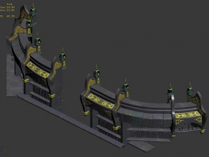 library - bookcase corner Modèle 3D