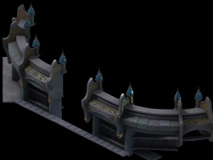 library - bookcase corner Modèle 3D