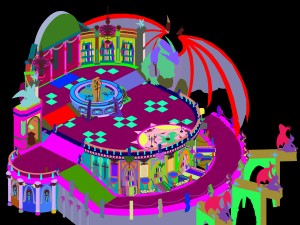library - roundroom 02 Model 3D