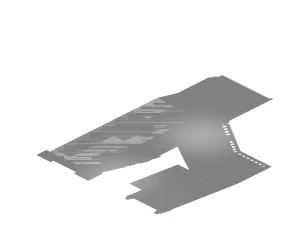 library - corner staircase 01 3D Model