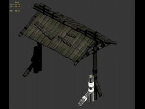 journey to the west - wooden gate 01 3D मॉडल