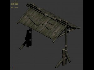 journey to the west - wooden gate 01 3D मॉडल