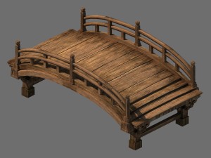 journey to the west - wooden bridge 01 3D Model