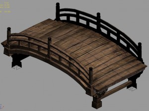journey to the west - wooden bridge 01 3D मॉडल