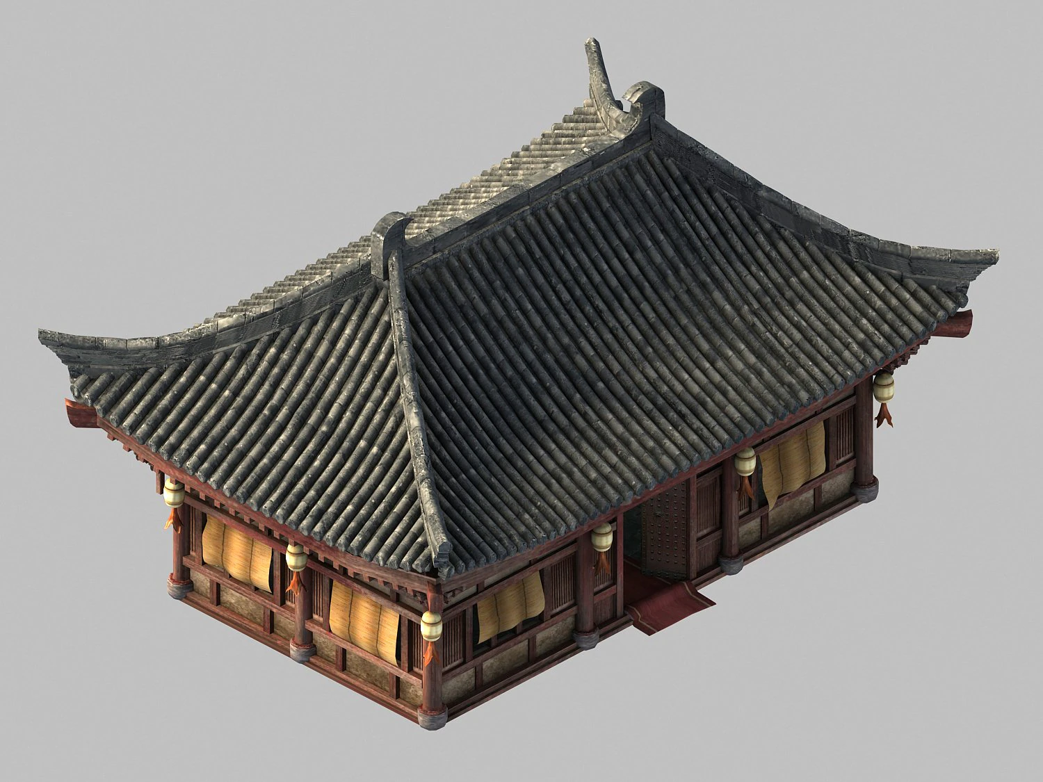journey to the west - ordinary building 01 3D Model .c4d .max .obj .3ds .fbx .stl .blend 