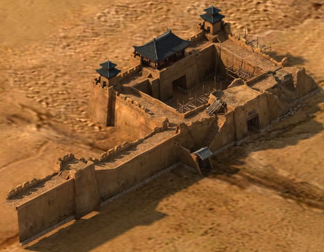 journey to the west - desert architecture 3D Model .c4d .max .obj .3ds .fbx .stl .blend 