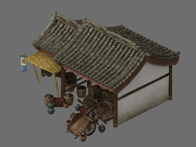 journey to the west - charcoal shop Modelo 3D .c4d .max .obj .3ds .fbx .stl .blend 