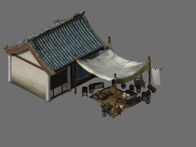 journey to the west - drug stand 3Dモデル .c4d .max .obj .3ds .fbx .stl .blend 