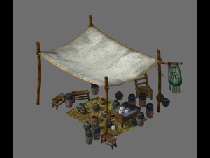 journey to the west - drug stalls 02 Modelo 3D