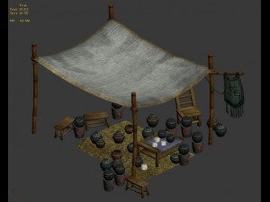 journey to the west - drug stalls 02 3D मॉडल