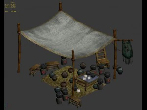 voyage vers l'ouest - stands de drogue 02 Modèle 3D