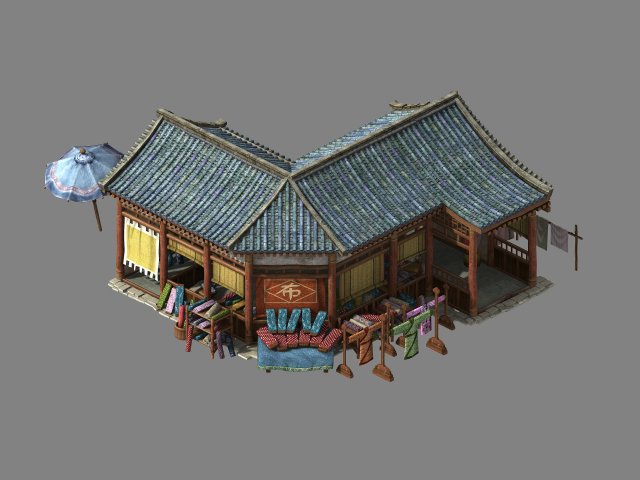 journey to the west - clothing shop Modello 3D .c4d .max .obj .3ds .fbx .stl .blend 