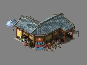 journey to the west - clothing shop 3D Model