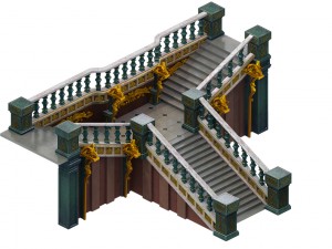 vampire warriors area - stairs 01 Modèle 3D
