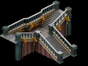 vampire warriors area - stairs 01 3D Model