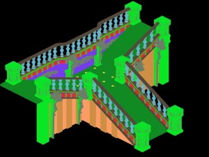 vampire warriors area - stairs 01 3D Model
