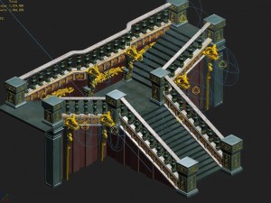 vampire warriors area - stairs 01 3D Model