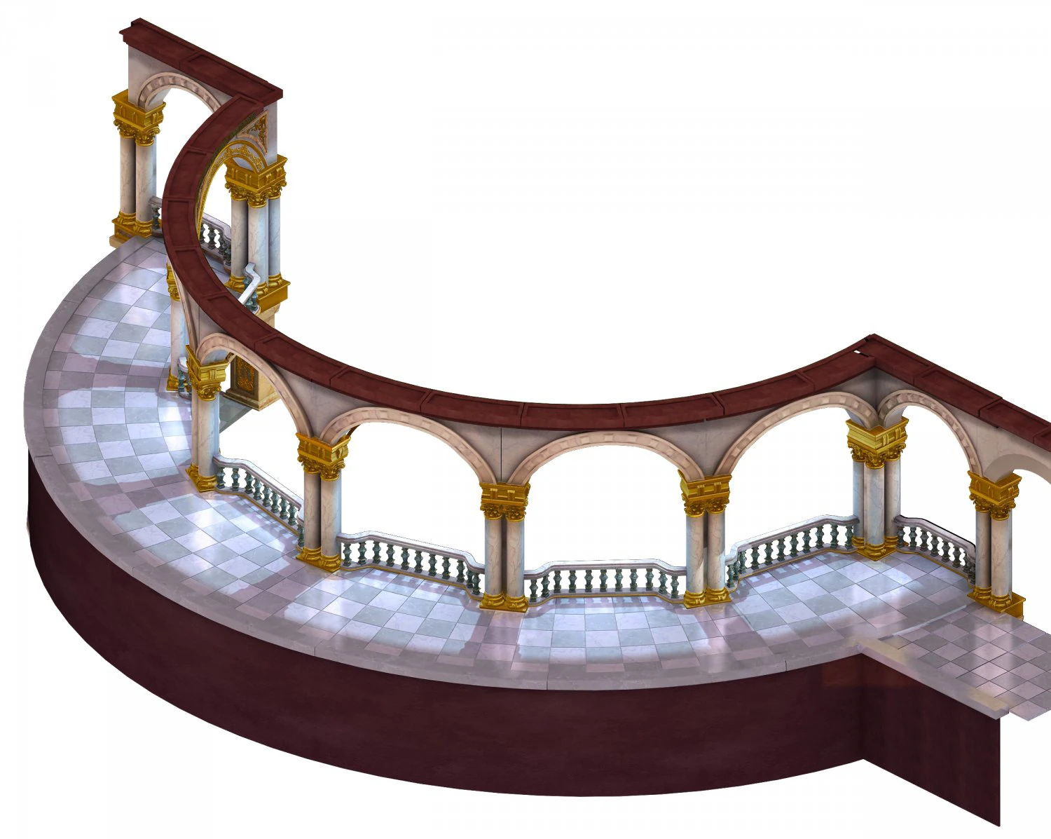 vampire warriors area - wall 01 3D Model .c4d .max .obj .3ds .fbx .stl .blend 
