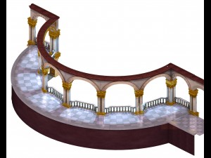 vampire warriors area - wall 01 3D Model
