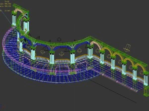 vampire warriors area - wall 01 3D Model